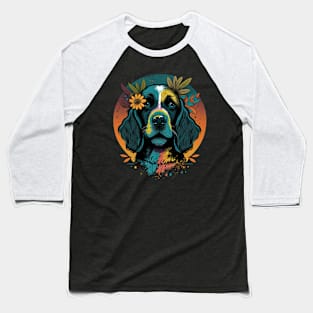 Pointer dog hippie Baseball T-Shirt